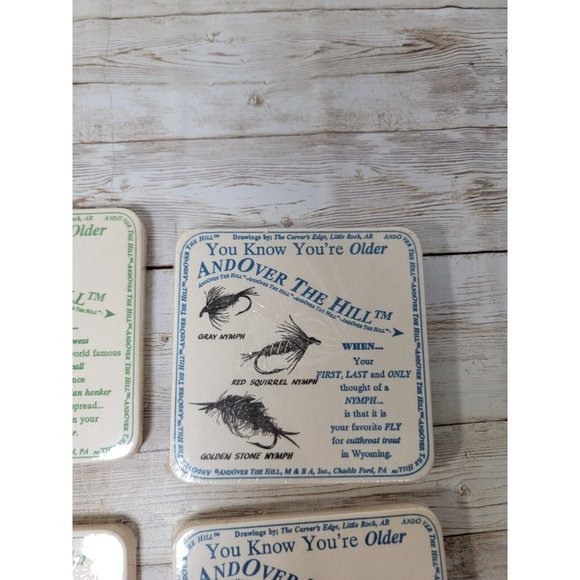 24 Coasters You Know You're Older and Over the‎ Hil Funny Joke Gag Gift New - Picture 4 of 8